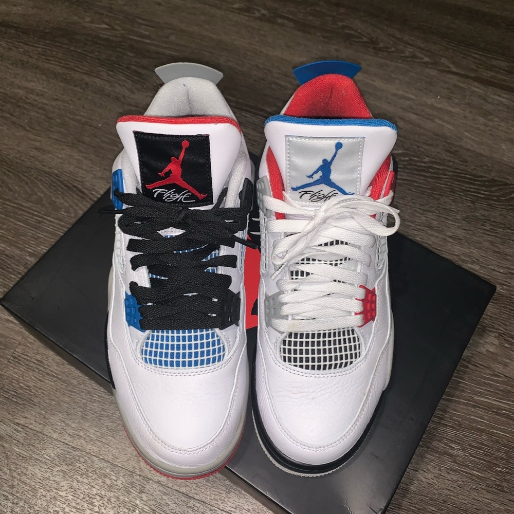 “What The” Jordan 4s size 9